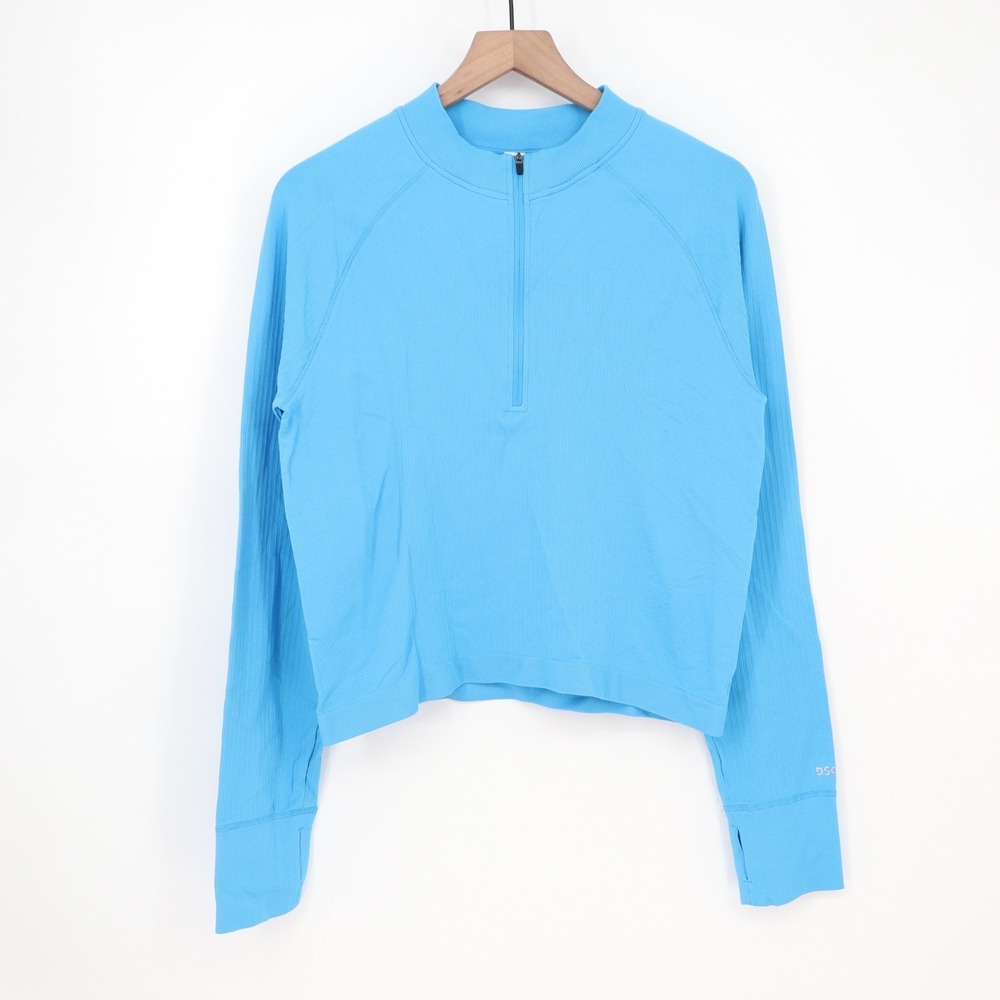DSG Momentum Seamless 1/4 Zip Pullover Aqua Blue Womens XXL - Picture 2 of 7